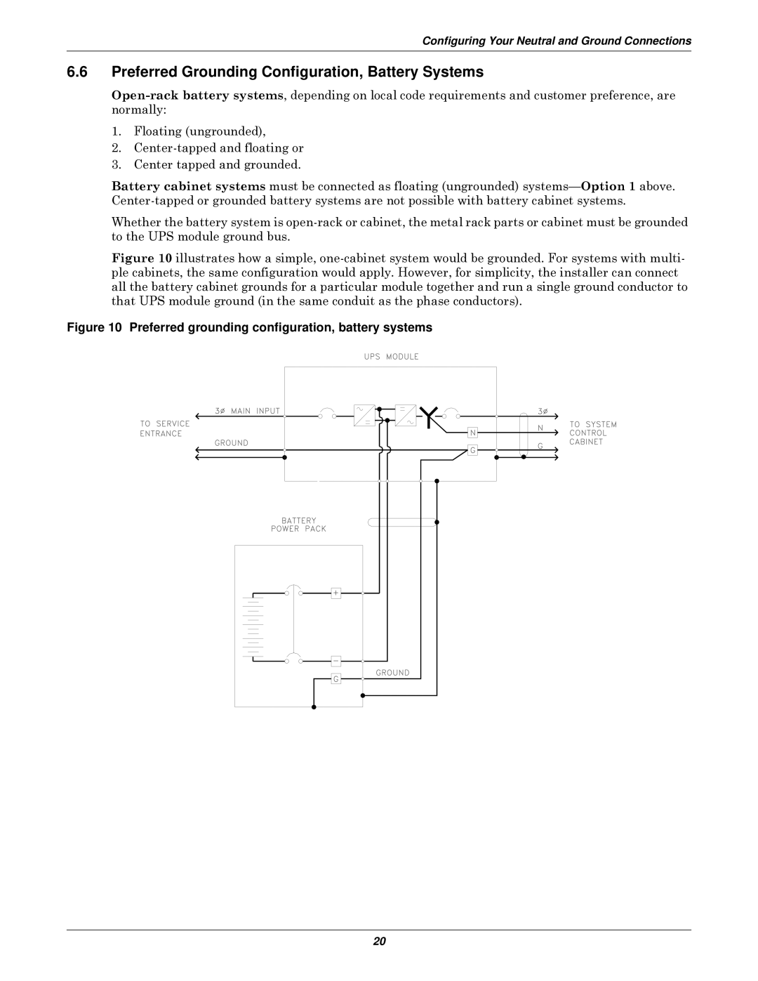 Emerson 610 Preferred Grounding Configuration, Battery Systems, Preferred grounding configuration, battery systems 