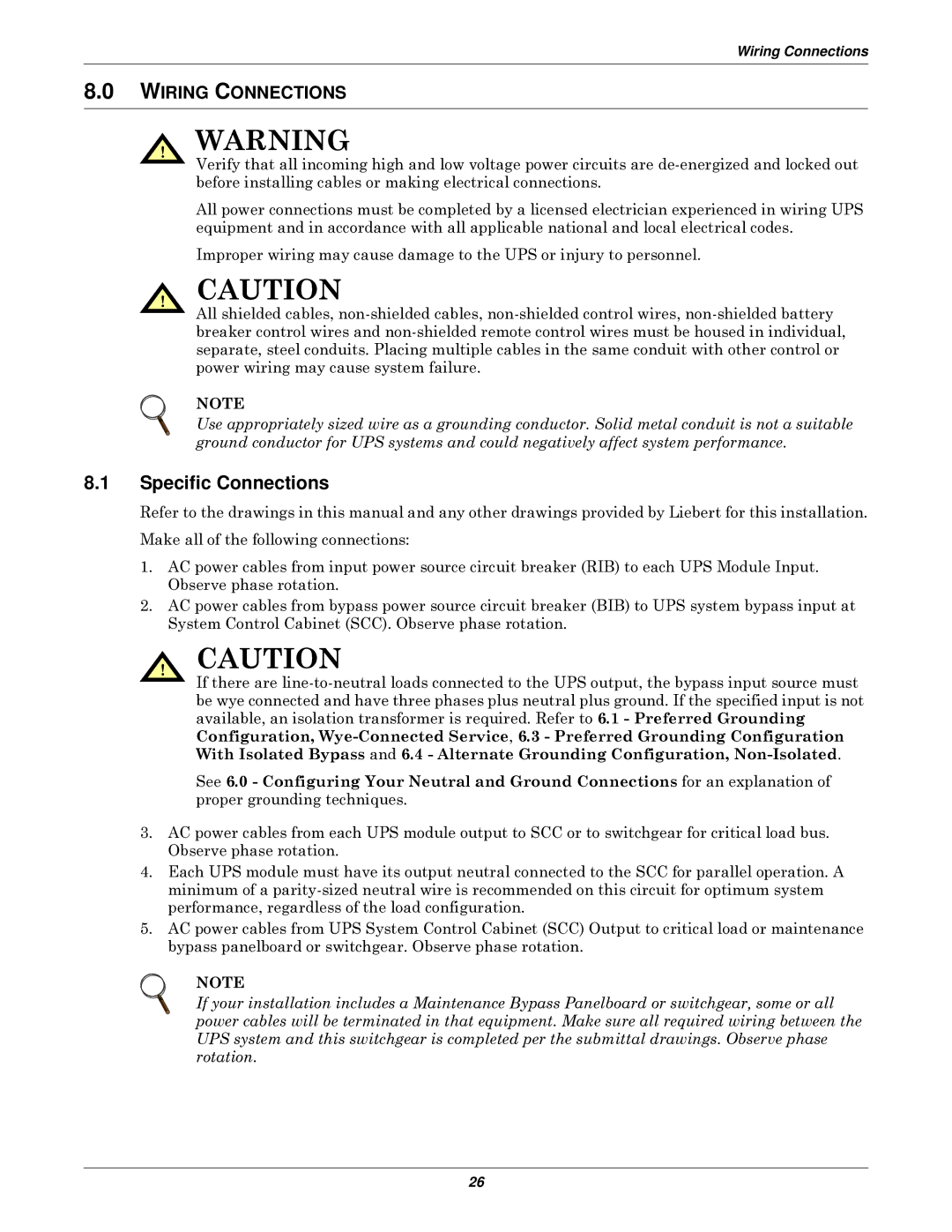 Emerson 610 installation manual Specific Connections, Wiring Connections 