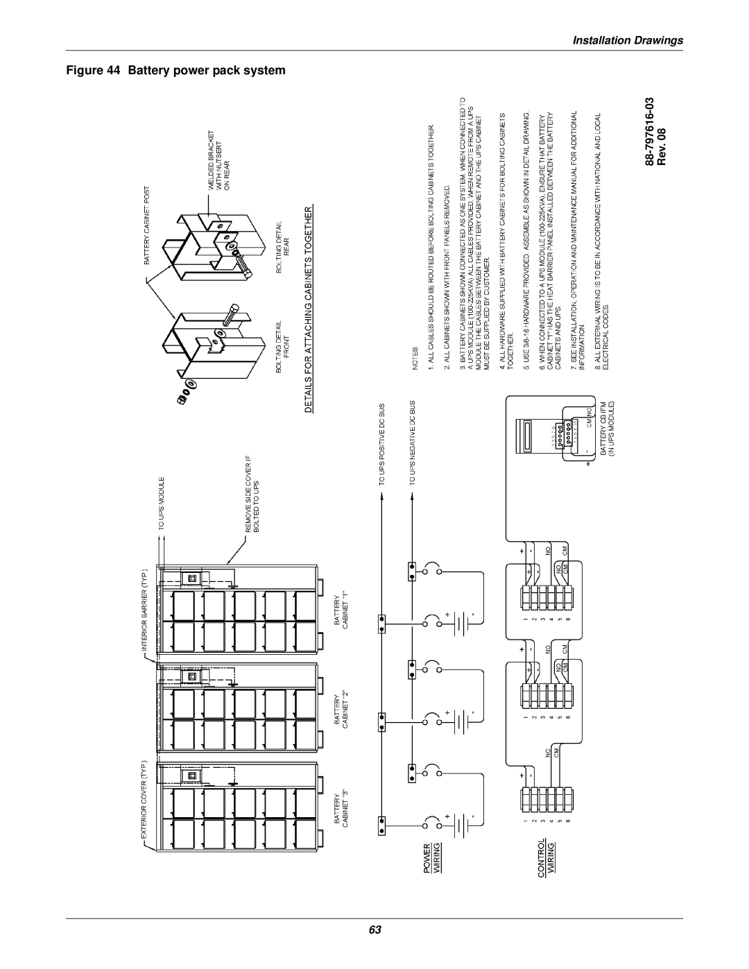 Emerson 610 installation manual Battery power pack system 