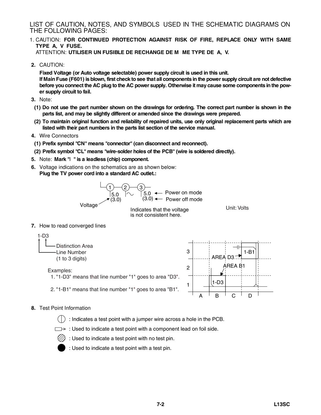 Emerson 6420FE service manual Wire Connectors, Is not consistent here, How to read converged lines, Test Point Information 