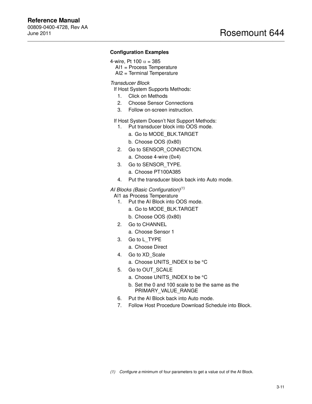 Emerson 644 manual Configuration Examples, Transducer Block 