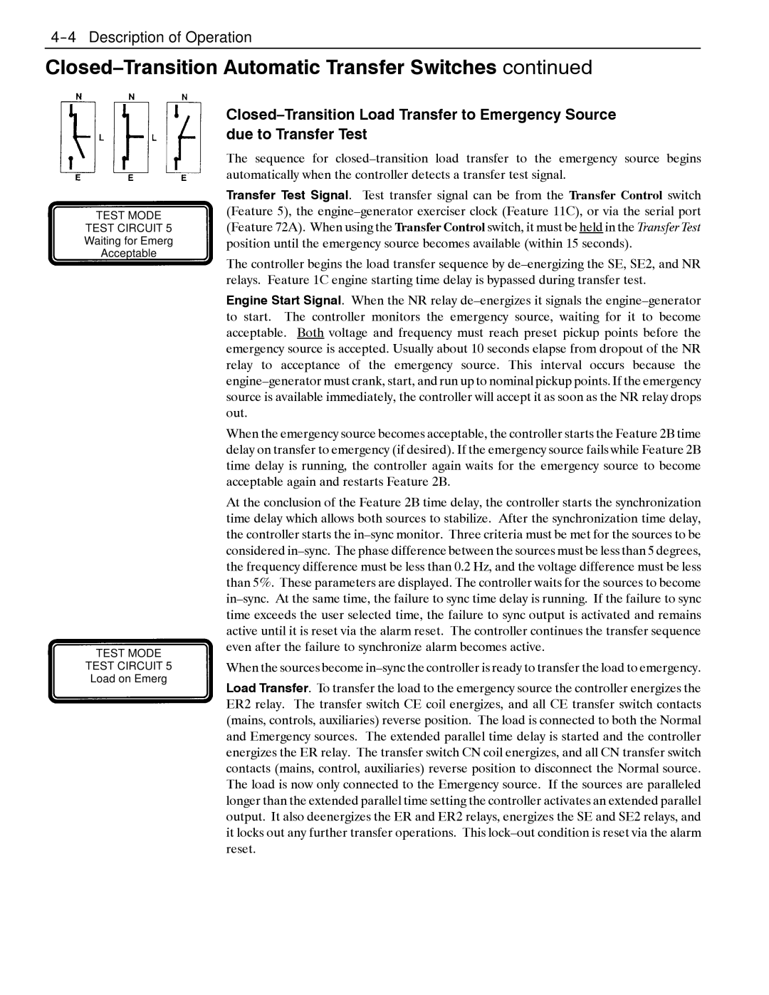 Emerson 7000, 4000 appendix Closed-Transition Automatic Transfer Switches 