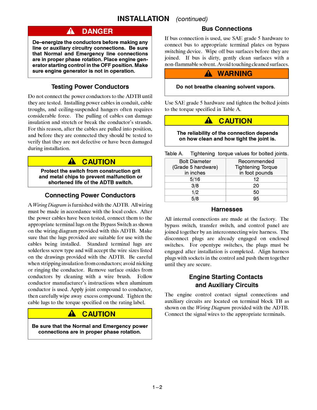 Emerson 7000 SERIES 7ADTB manual Installation 