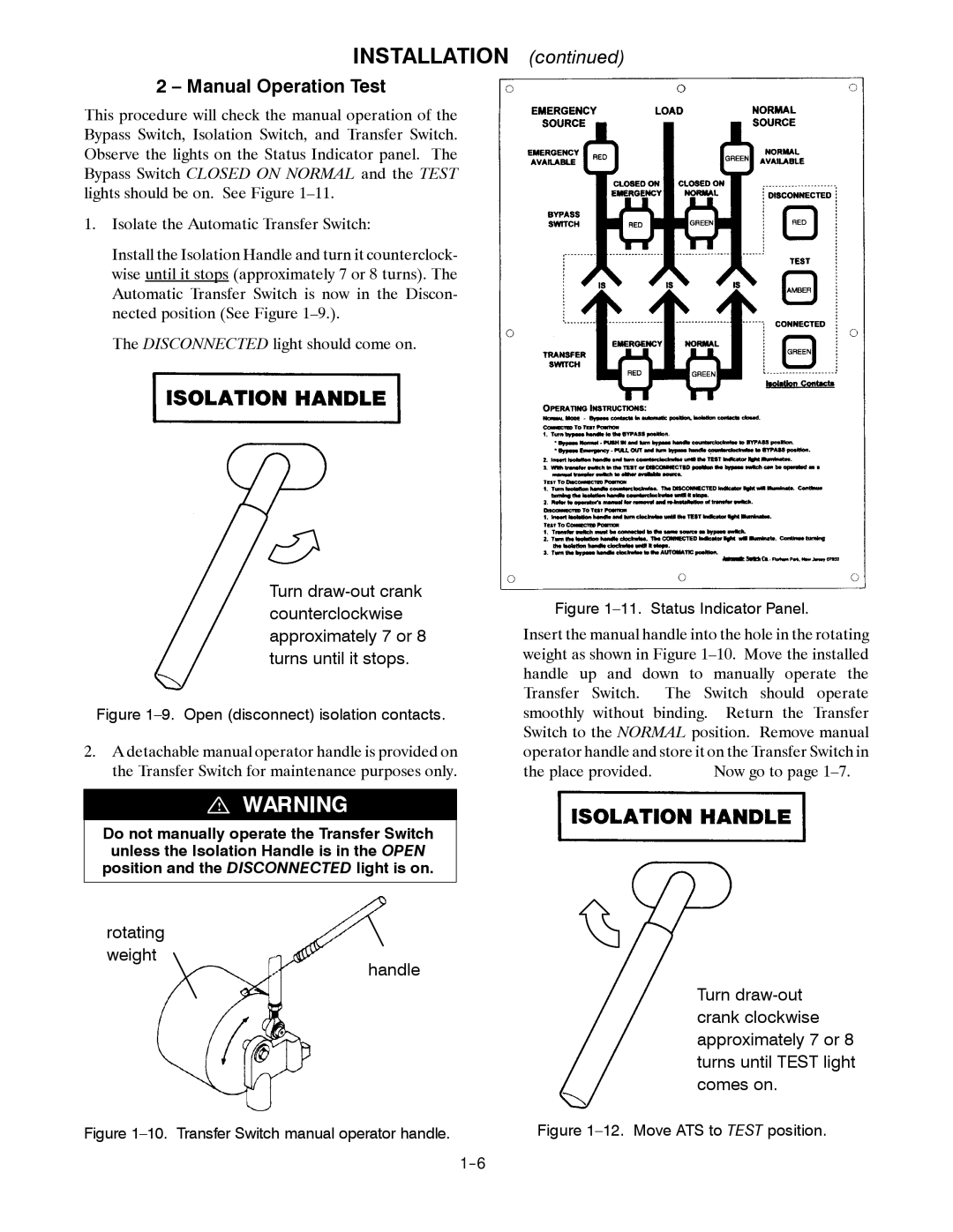 Emerson 7000 SERIES ATB manual Manual Operation Test, Rotating Weight Handle 