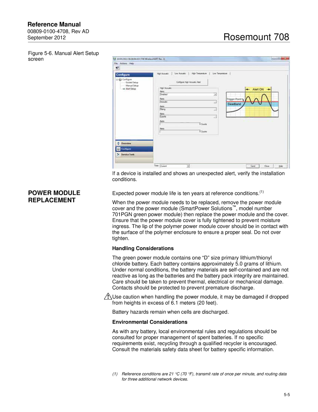 Emerson 708 manual Power Module Replacement, Handling Considerations, Environmental Considerations 