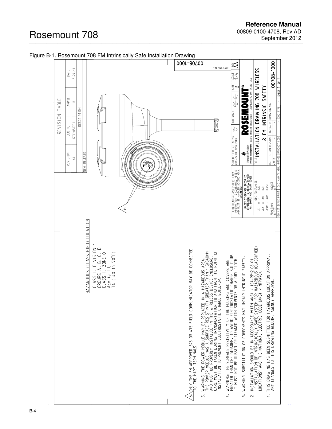 Emerson 708 manual CMaster-PRINTEDCOPIESAREUNCONTROLLED- RosemountProprietary 