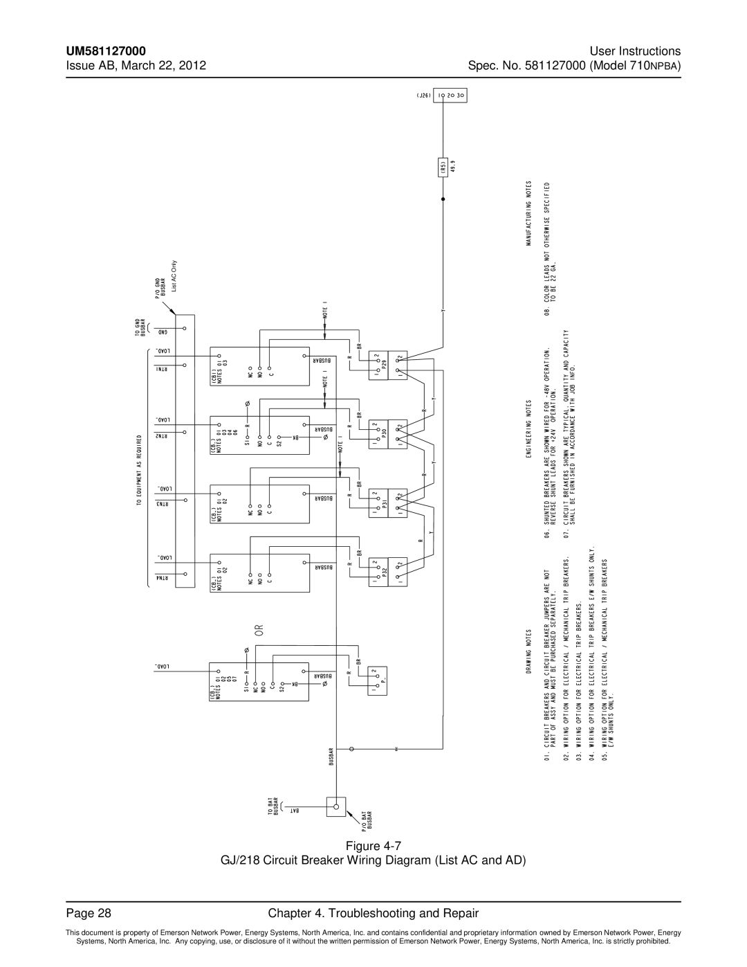 Emerson 710NPBA manual List AC Only 