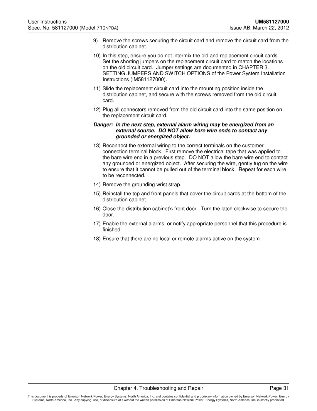 Emerson 710NPBA manual UM581127000 