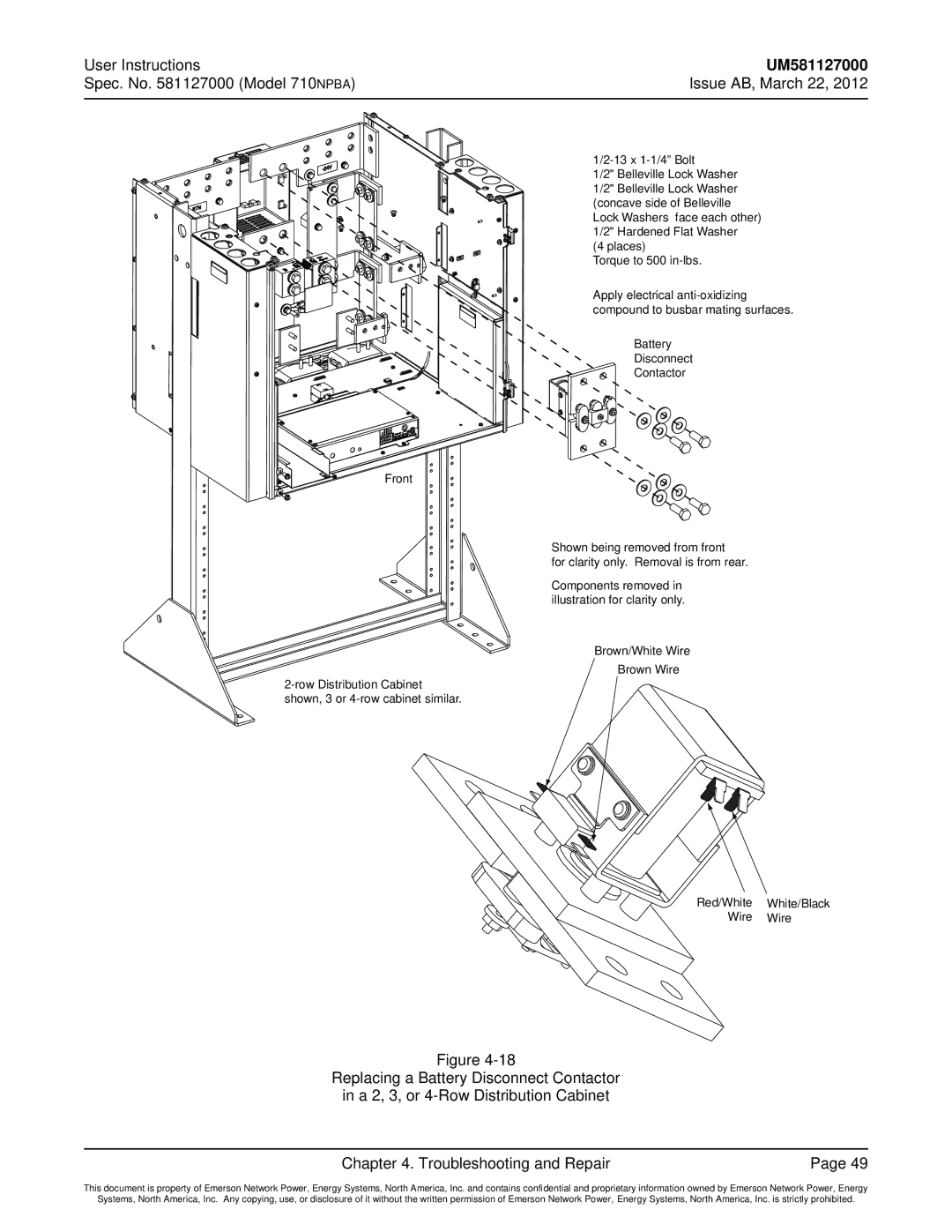 Emerson 710NPBA manual Spec. No Model 710 Npba Issue AB, March 22 