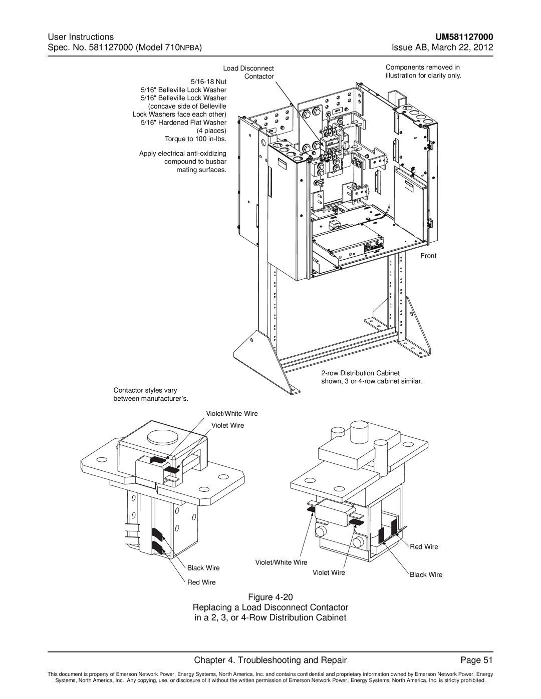 Emerson 710NPBA manual Load Disconnect 