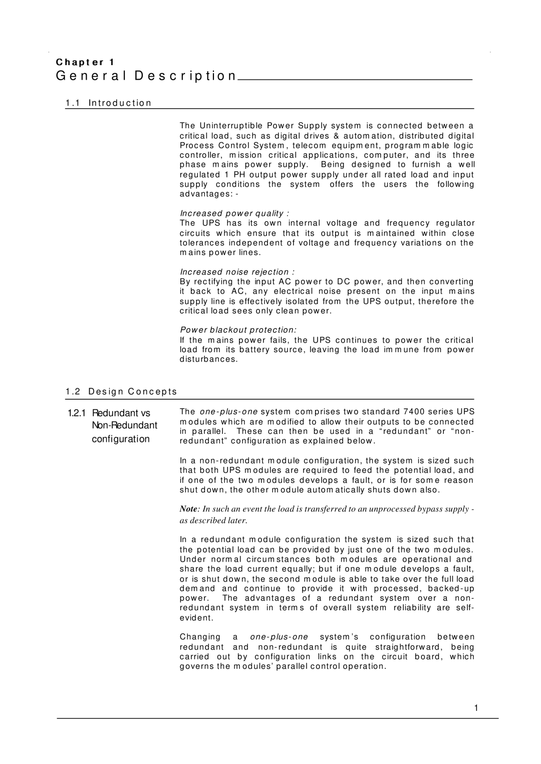 Emerson 7400 user manual Redundant vs Non-Redundant configuration, Introduction 