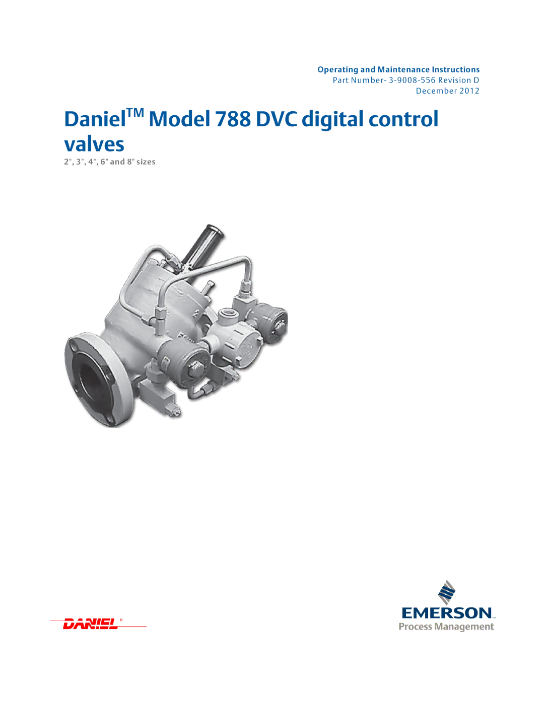 Emerson manual DanielTM Model 788 DVC digital control valves 