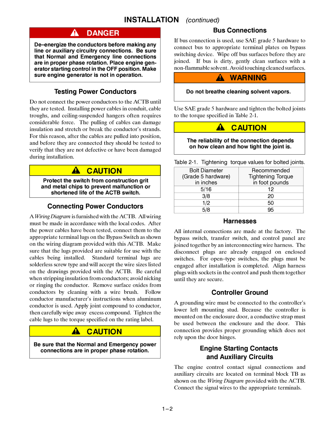 Emerson 7ACTB manual Installation 