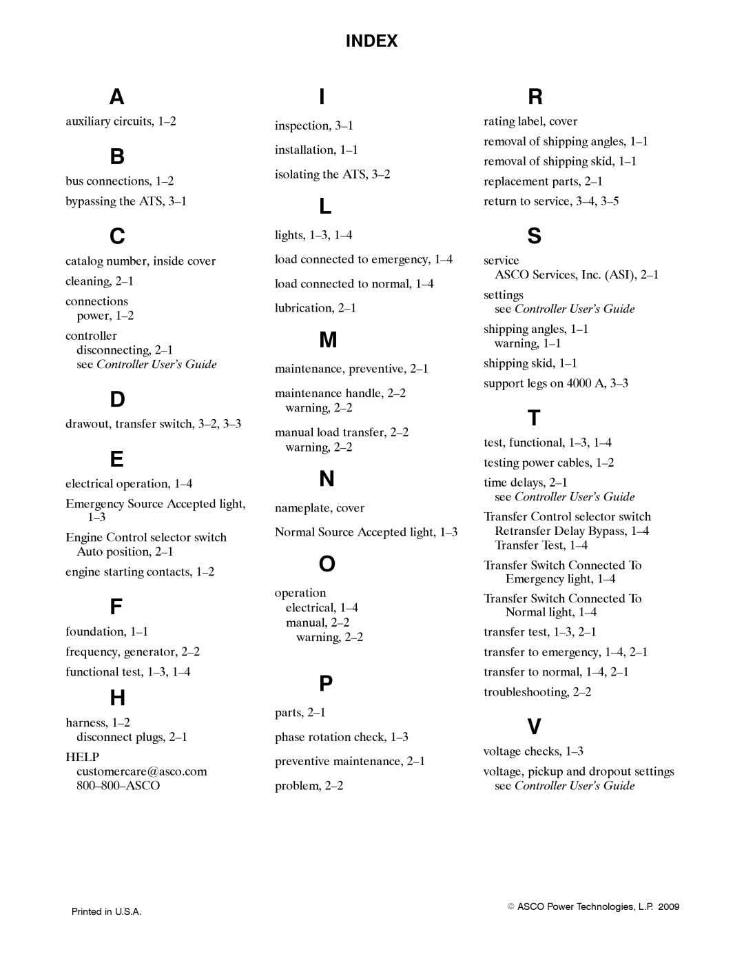 Emerson 7ATB manual Index, See Controller User’s Guide 