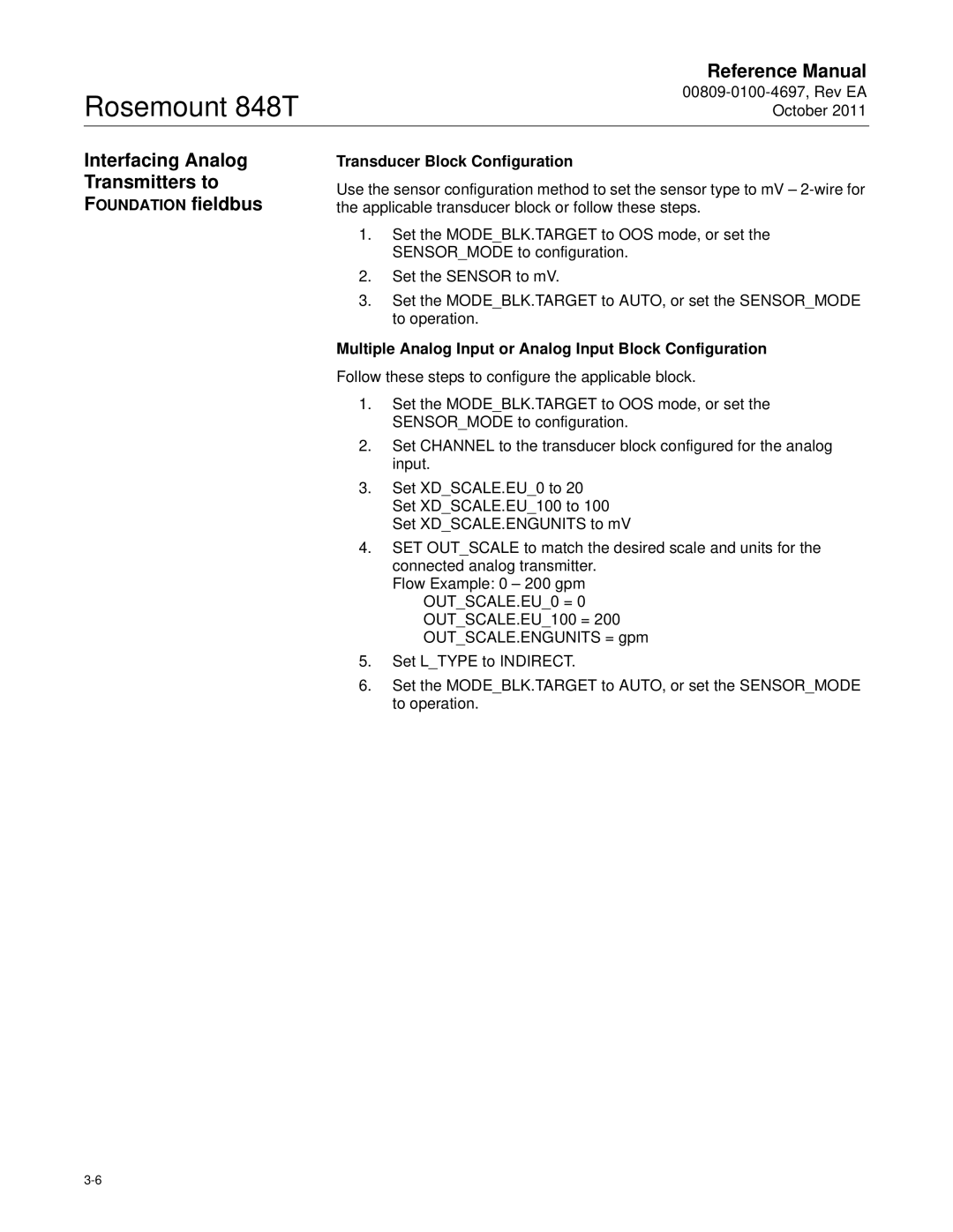 Emerson 848T manual Multiple Analog Input or Analog Input Block Configuration 