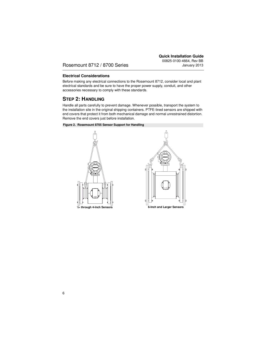 Emerson 8712E manual Handling, Electrical Considerations 