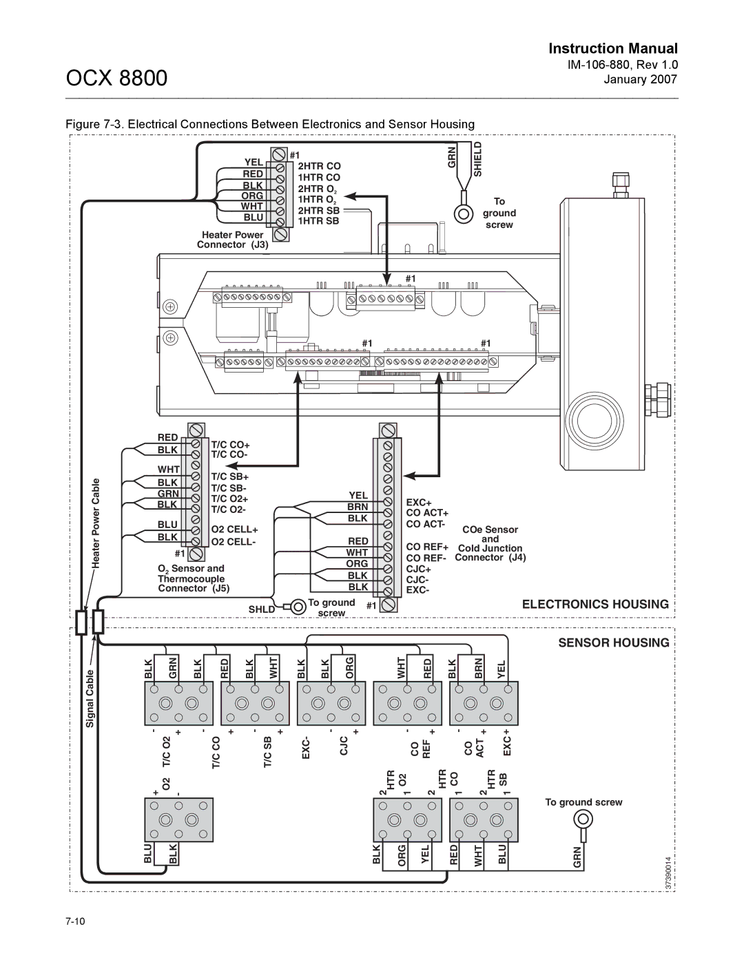 Emerson 8800 instruction manual Electronics Housing Sensor Housing 