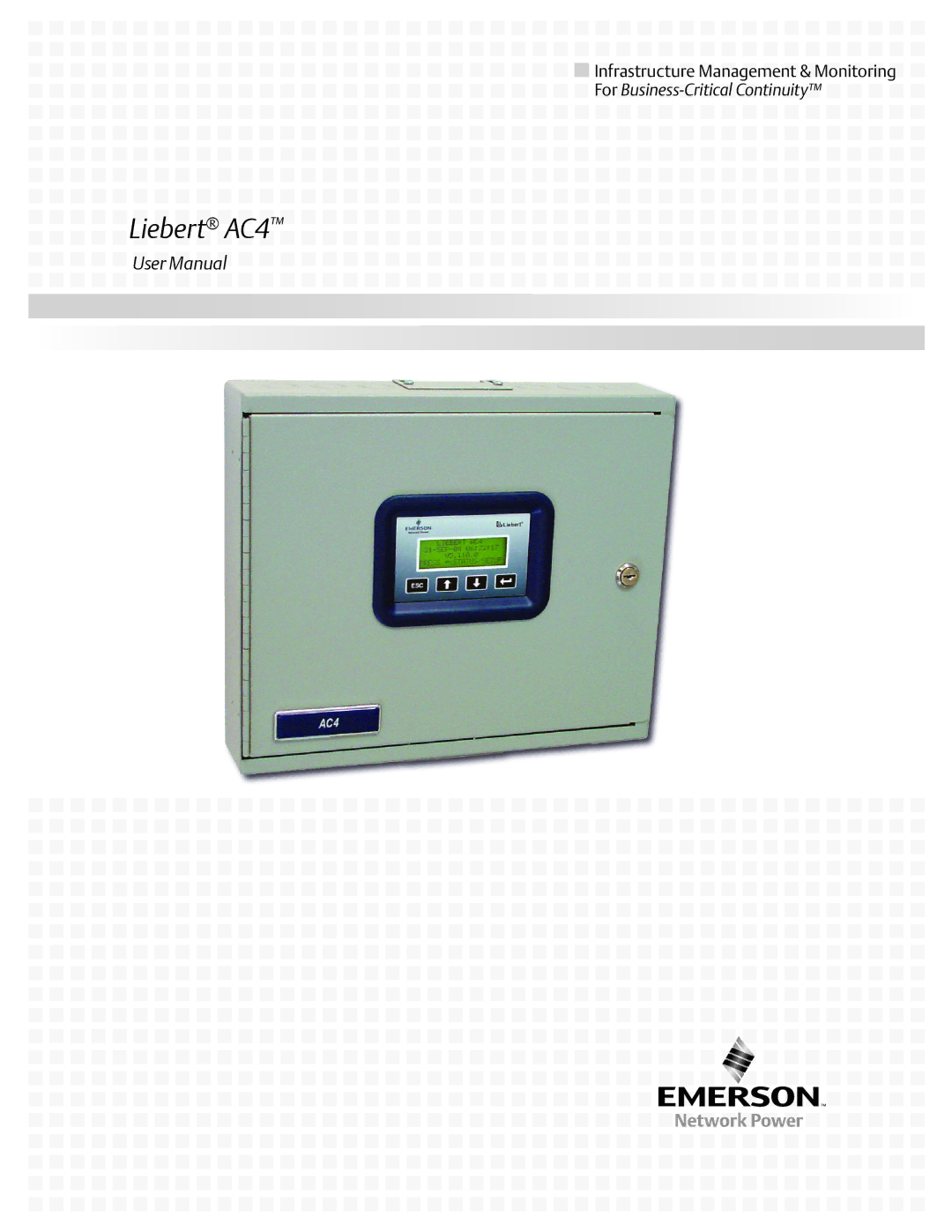 Emerson user manual Liebert AC4 