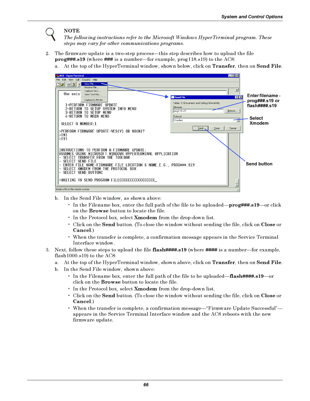 Emerson AC8 user manual b.In the Send File window, as shown above 