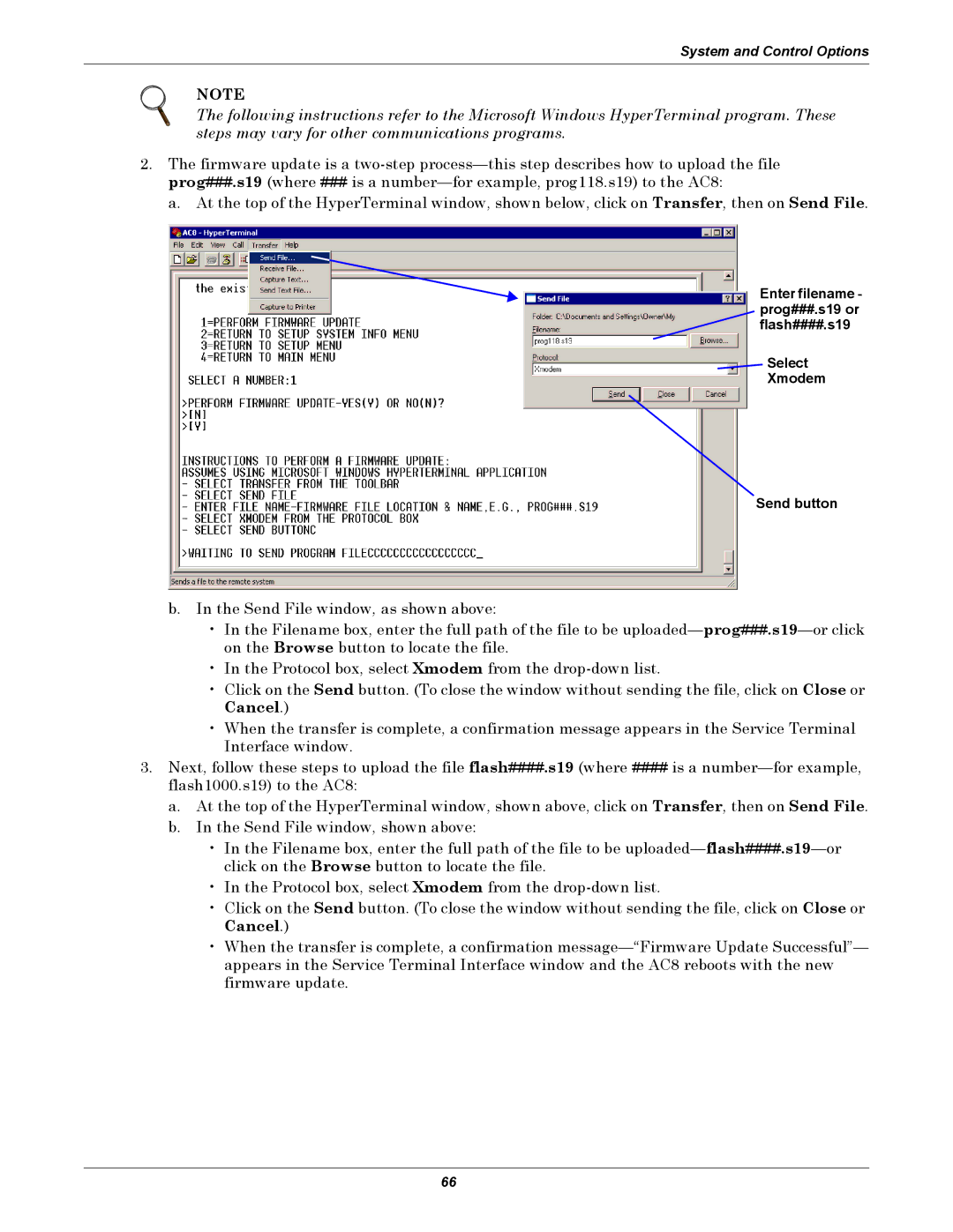 Emerson AC8 user manual System and Control Options 