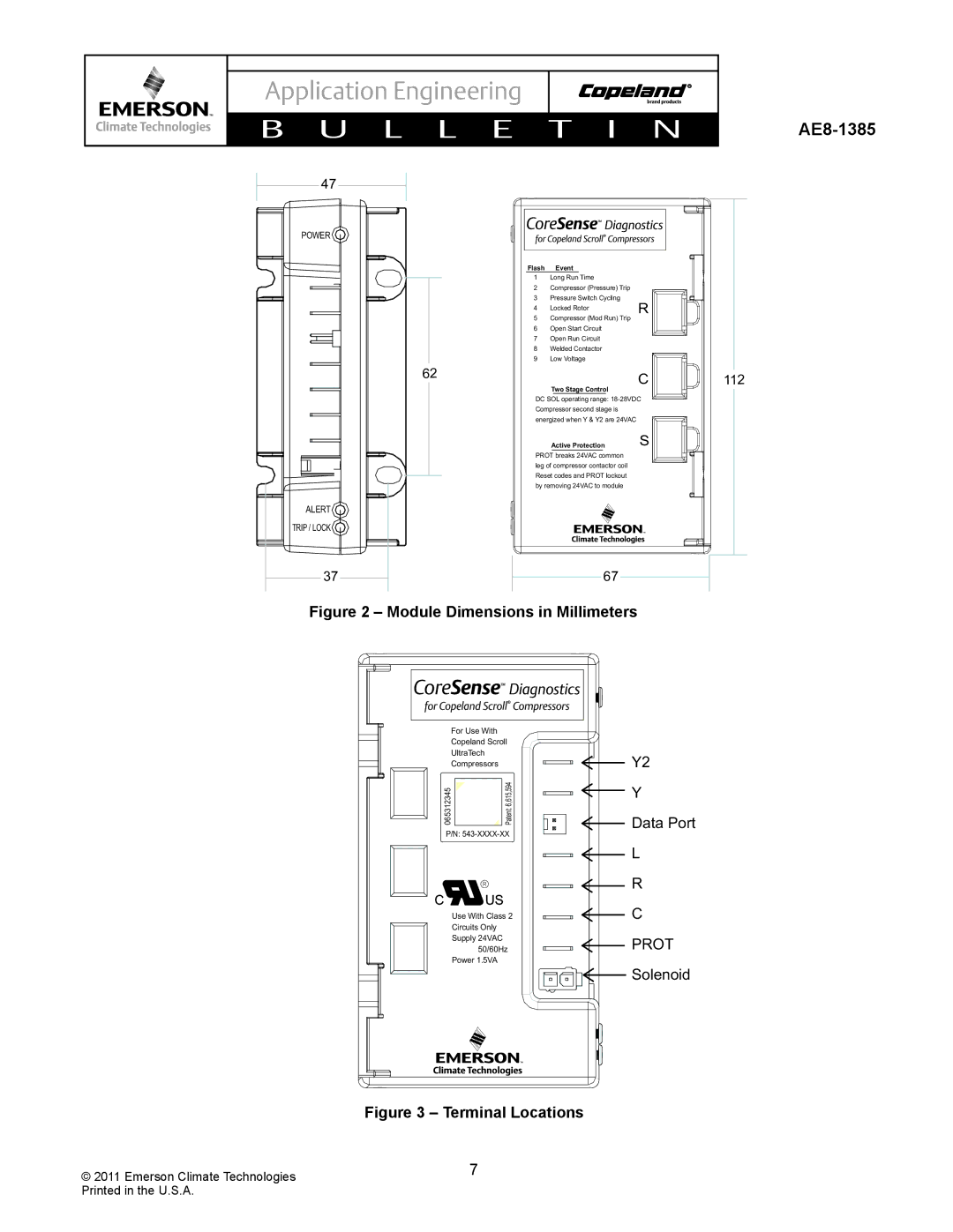 Emerson AE8-1385 specifications Module Dimensions in Millimeters 