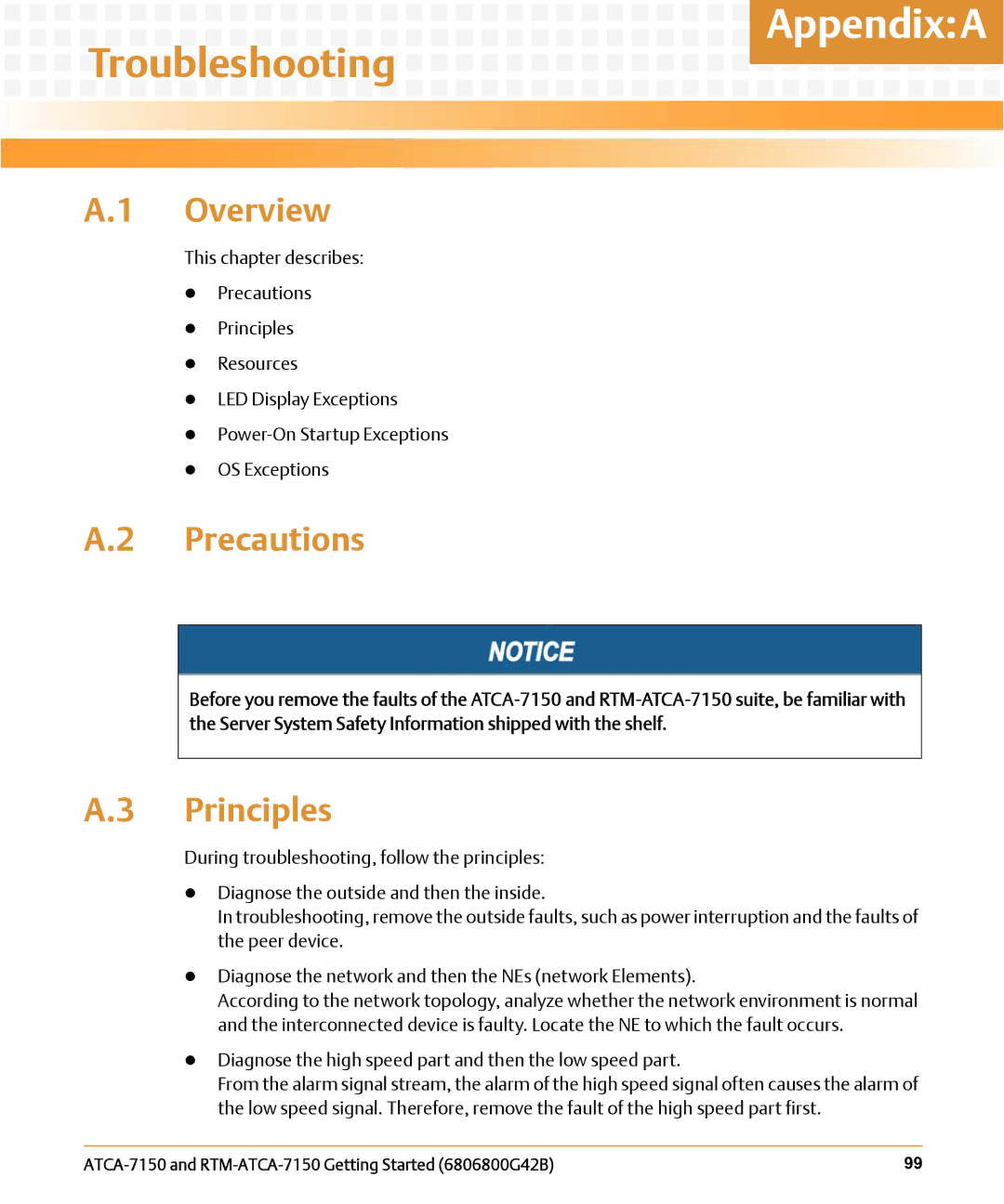 Emerson RTM-ATCA-7150 manual AppendixA, Principles 