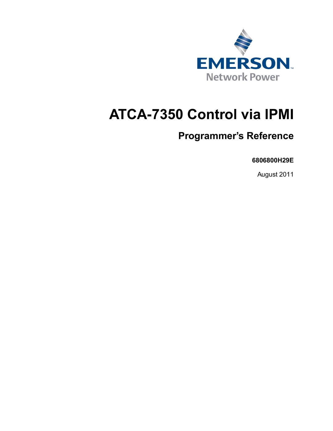 Emerson manual ATCA-7350 Control via Ipmi 