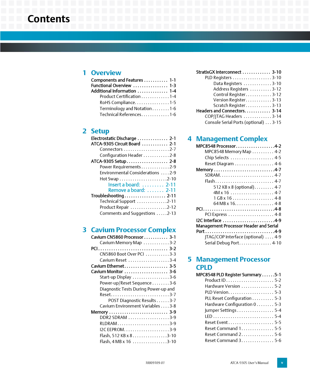 Emerson ATCA-9305 user manual Contents 