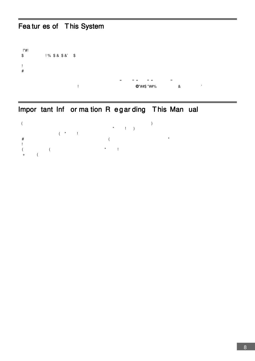 Emerson AV301 owner manual Features of This System, Important Information Regarding This Manual 