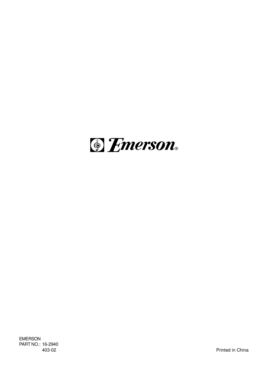 Emerson AV50 owner manual Emerson 