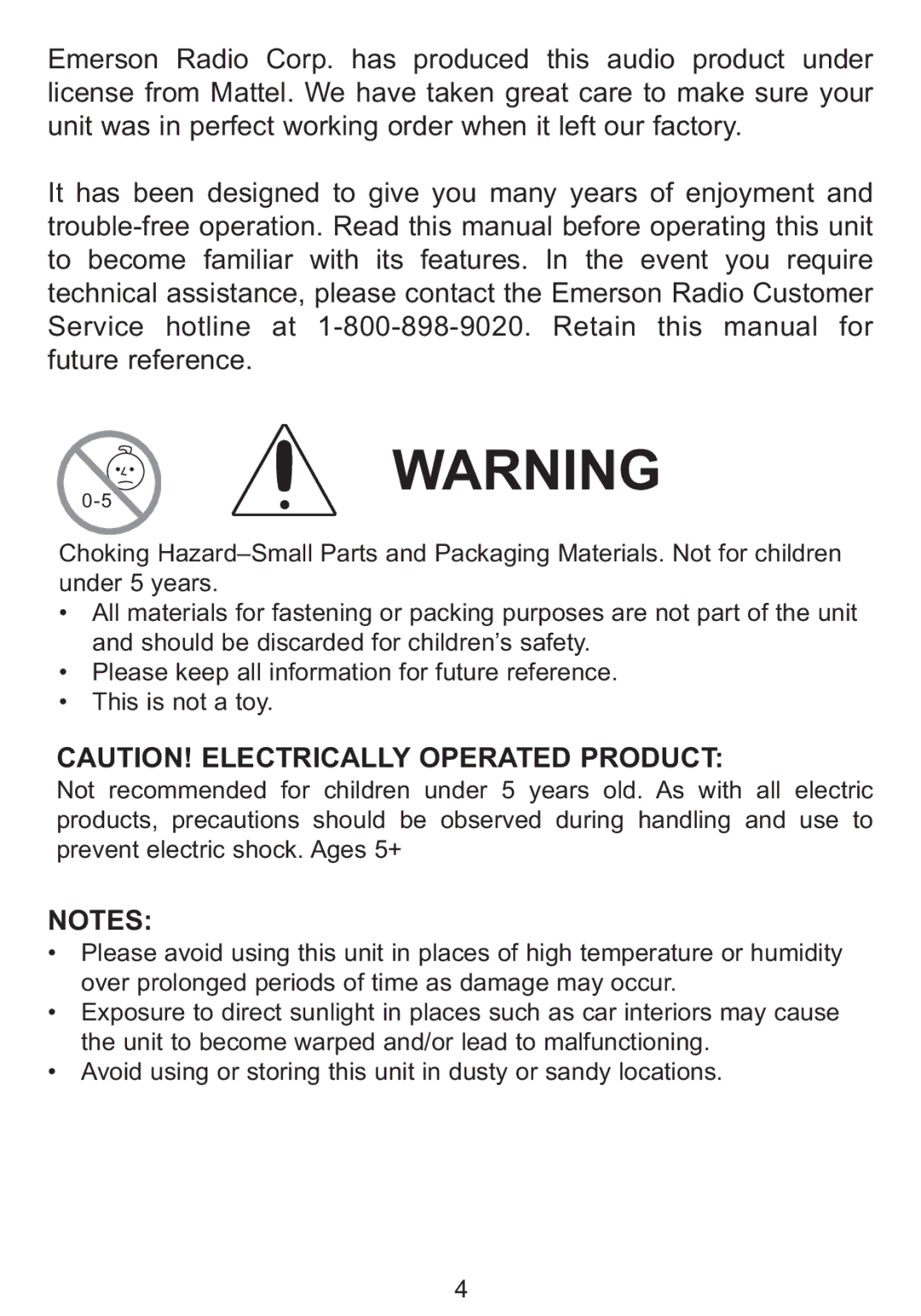 Emerson BAR201 owner manual 