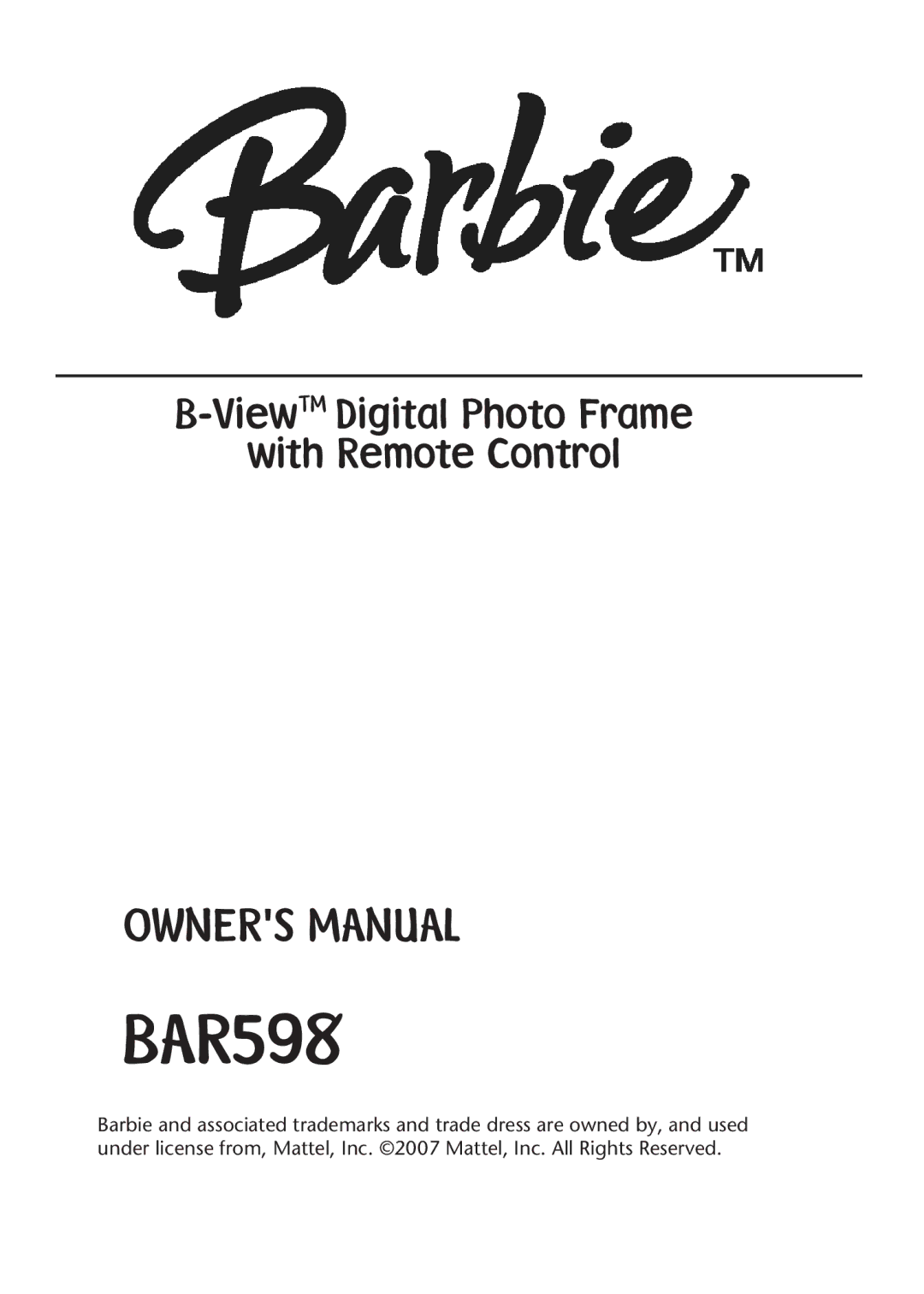 Emerson BAR598 owner manual 