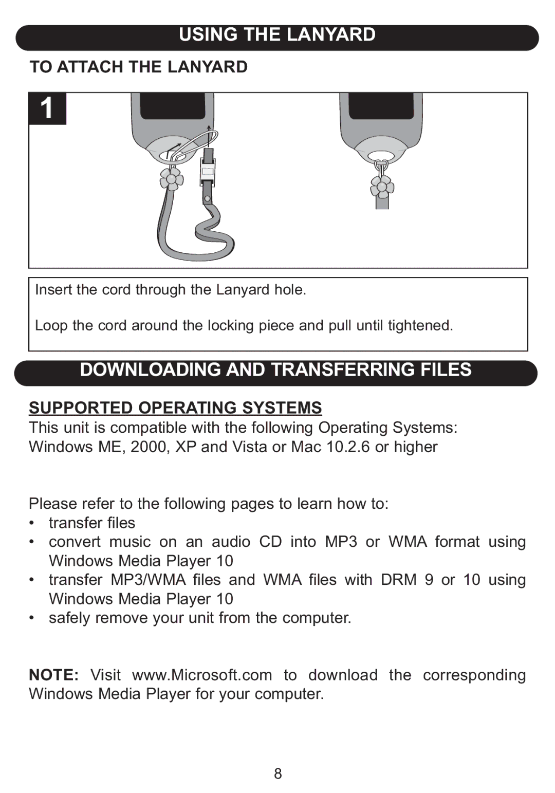 Emerson BAR900 owner manual To Attach the Lanyard, Supported Operating Systems 