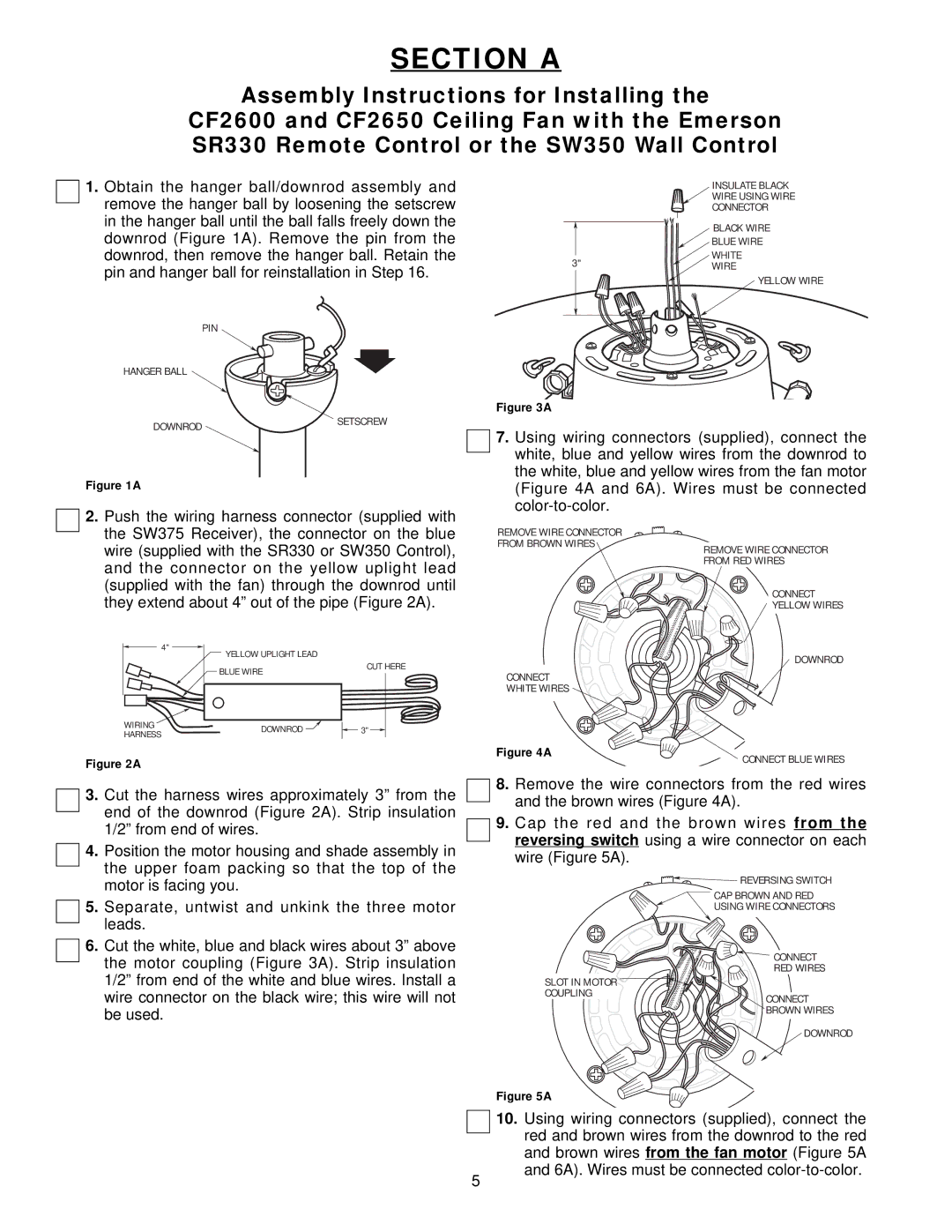 Emerson BP7251 warranty Section a 