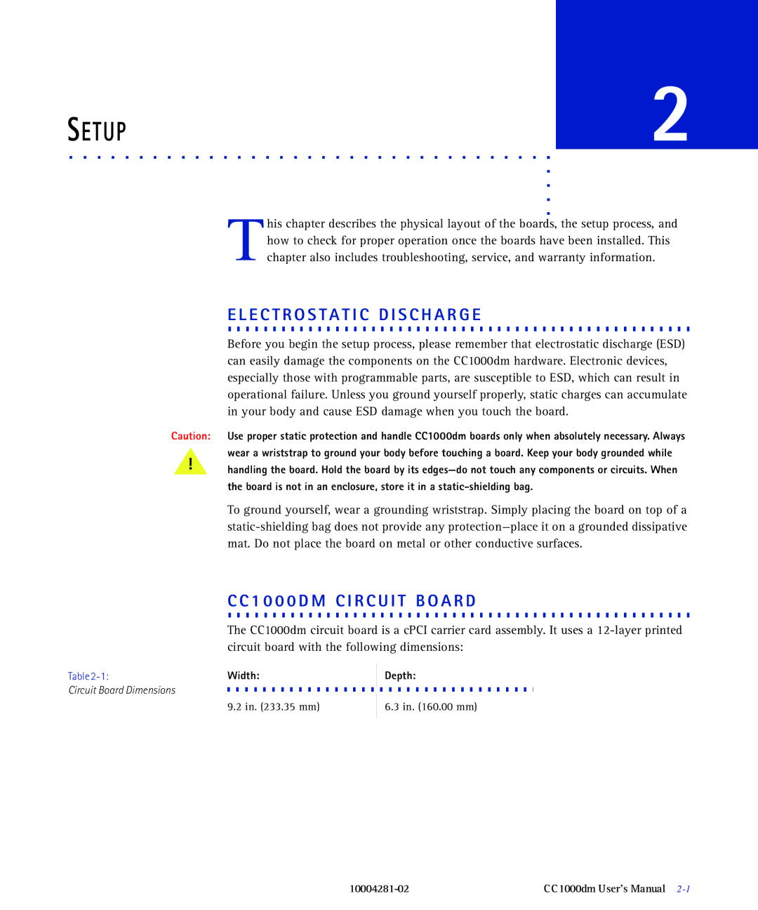 Emerson CC1000DM user manual Setup, Width Depth 