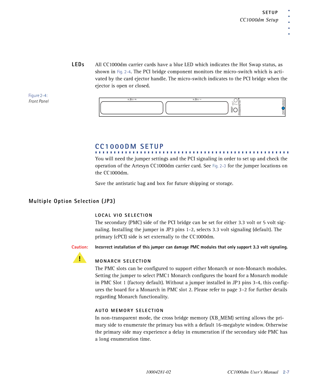 Emerson CC1000DM user manual Multiple Option Selection JP3, CC1000dm Setup 