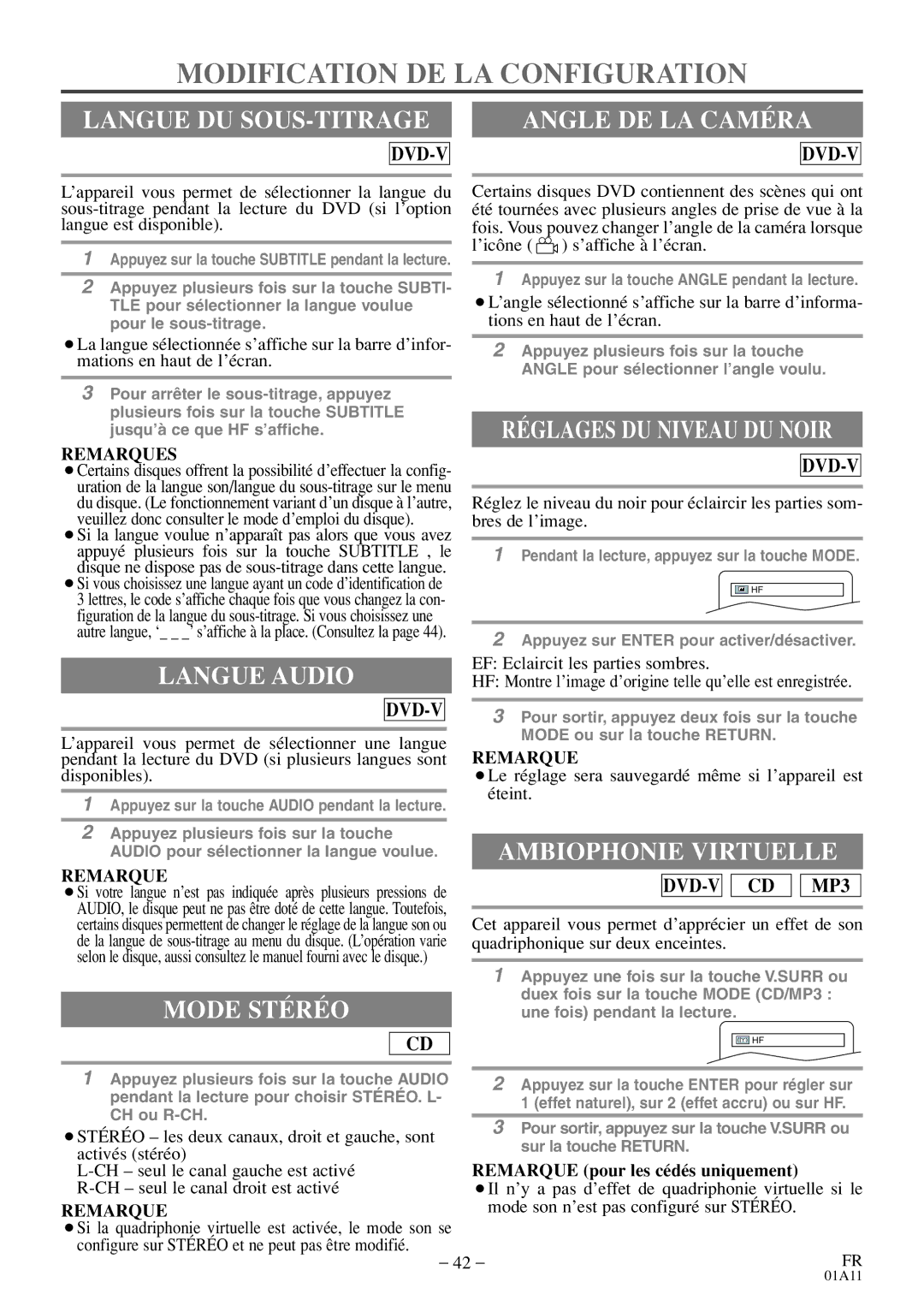 Emerson CETD204 owner manual Modification DE LA Configuration 