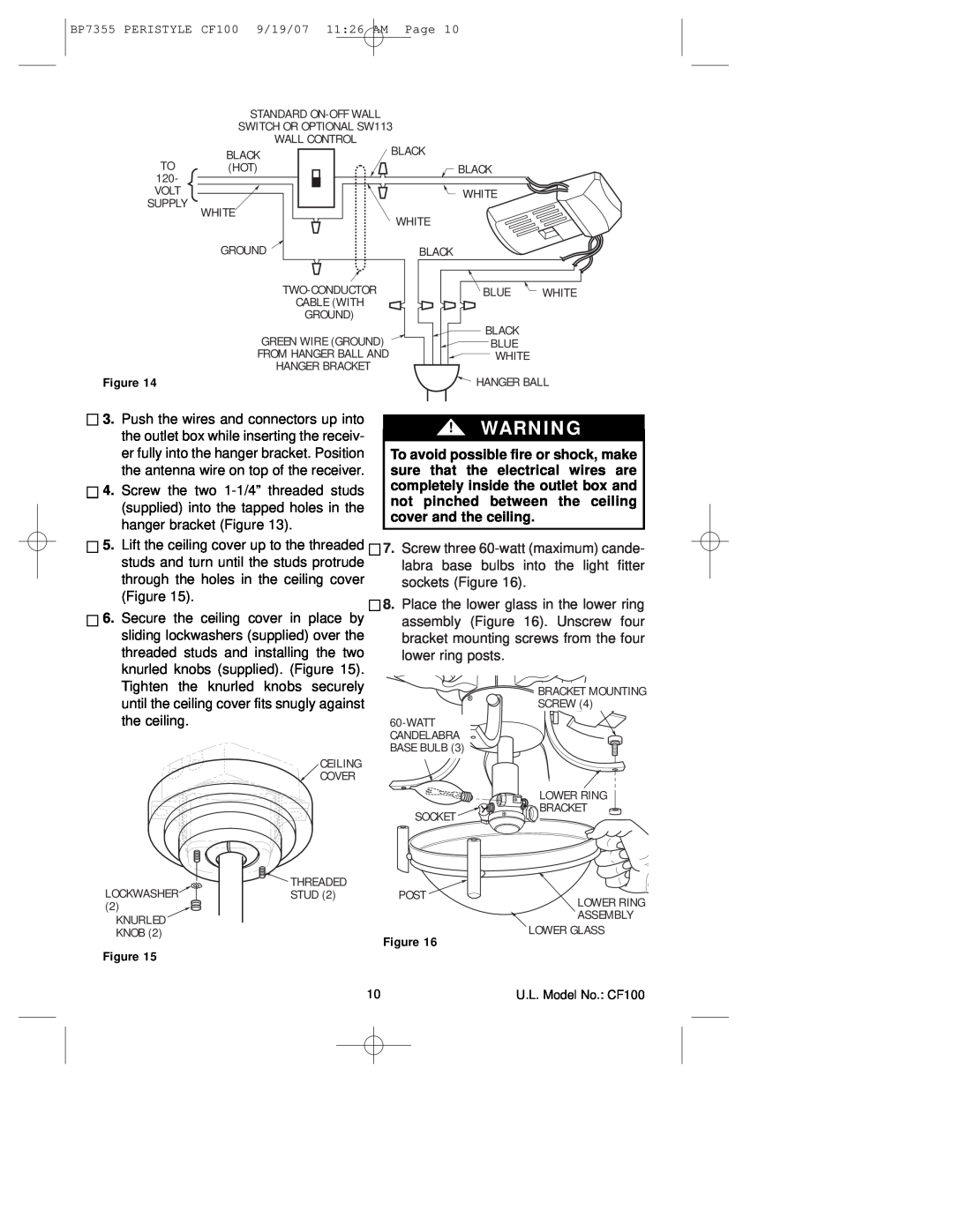 Emerson CF100AP00, CF100GES00, CF100DBK00 owner manual 