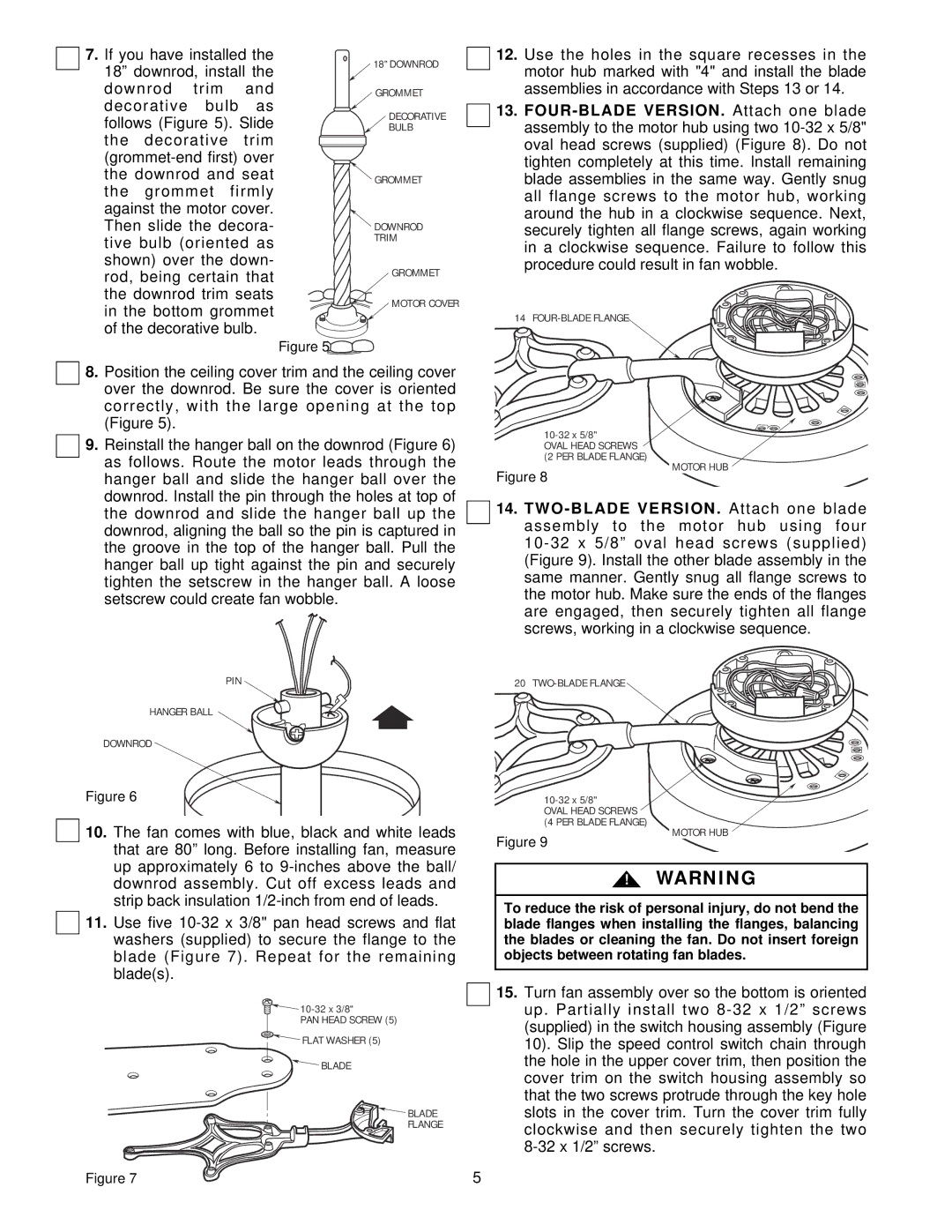 Emerson CF1ORB01 owner manual Position the ceiling cover trim and the ceiling cover 