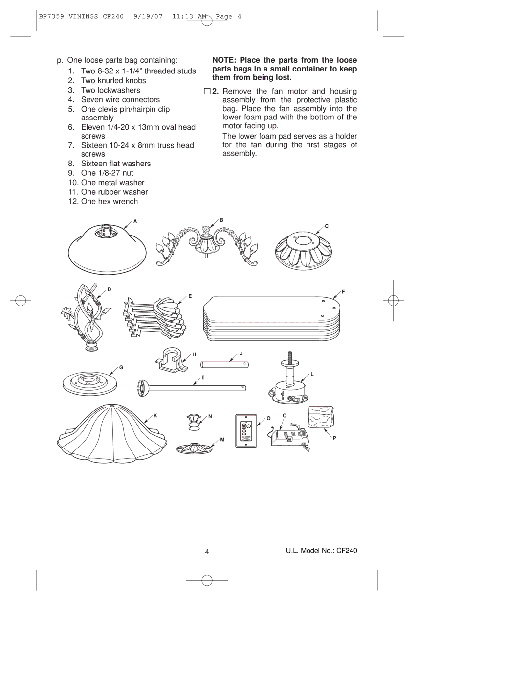 Emerson CF240ATB00 owner manual Emerson 