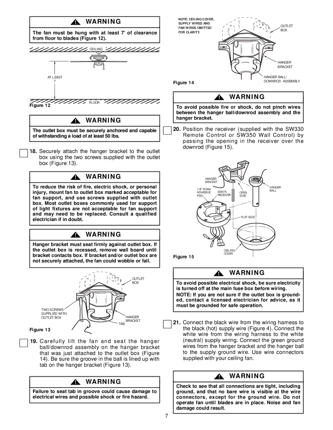 Emerson CF2500OB01, CF2500HTW01, CF2500S01, CF2500TG01 owner manual Supply Wires 