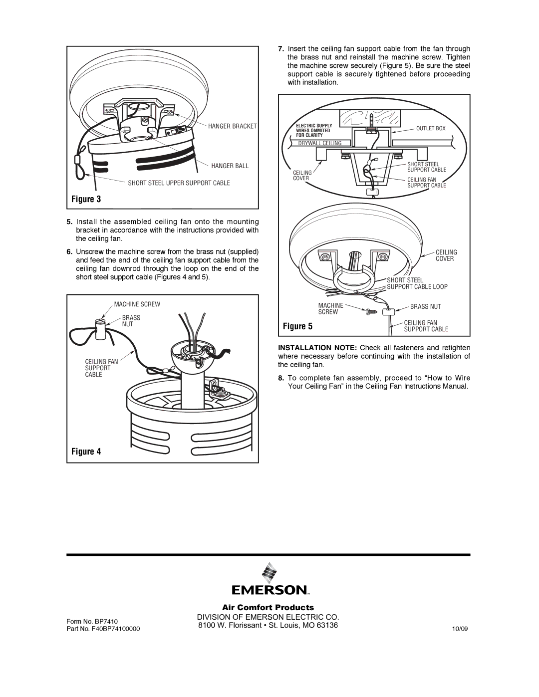 Emerson CF3400ORH, CF3400AP owner manual Division of Emerson Electric CO 