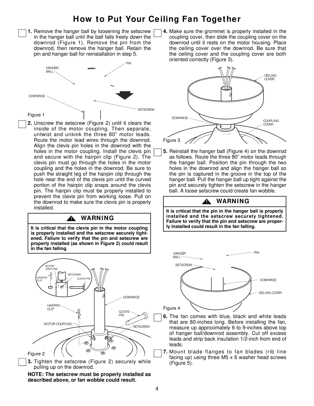 Emerson CF690CK00, CF690ORB00 warranty How to Put Your Ceiling Fan Together 