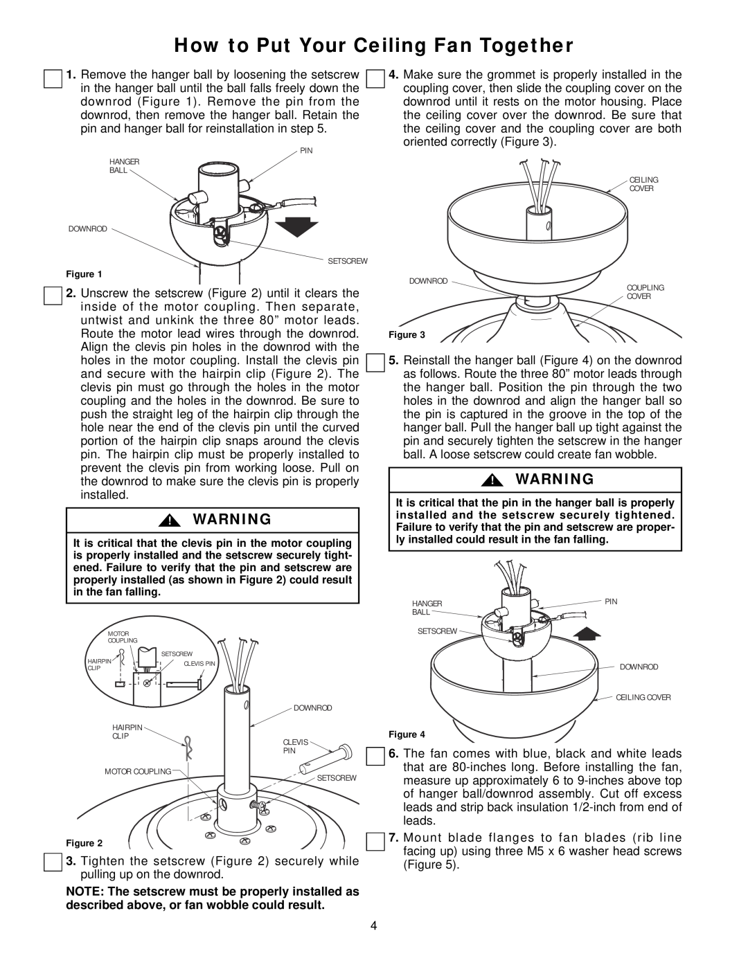Emerson CF690CK00, CF690ORB00 warranty How to Put Your Ceiling Fan Together 