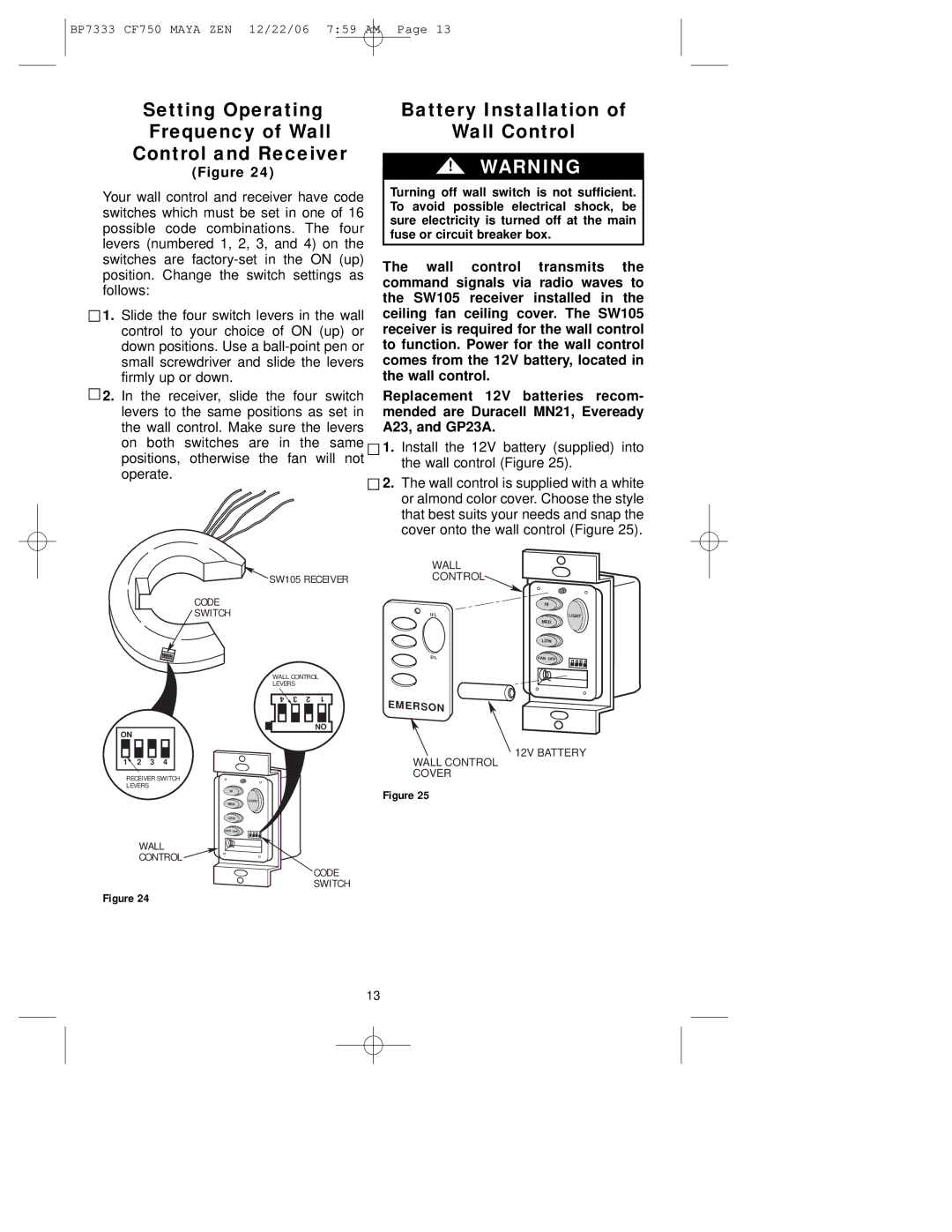 Emerson CF750ORB00 owner manual Emerson 