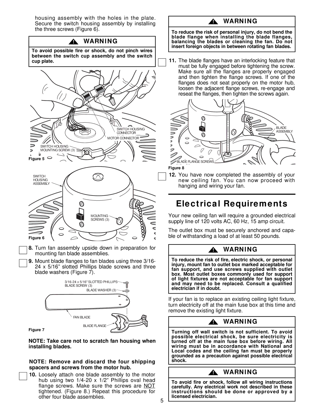 Emerson CF755WB04, CF755PW04, CF755WW04, CF755NW04, CF755S04, CF755OB04, CF755W04, CF755V04, CF755WPB04 Electrical Requirements 