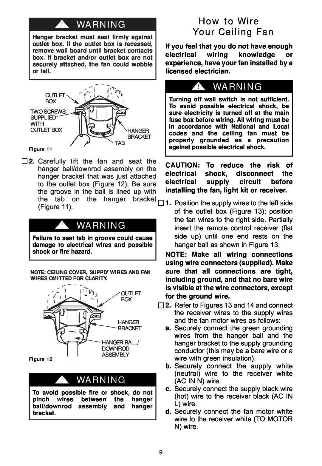 Emerson CF930ORB01, CF930BS01, CF930WW01 manual How to Wire Your Ceiling Fan 