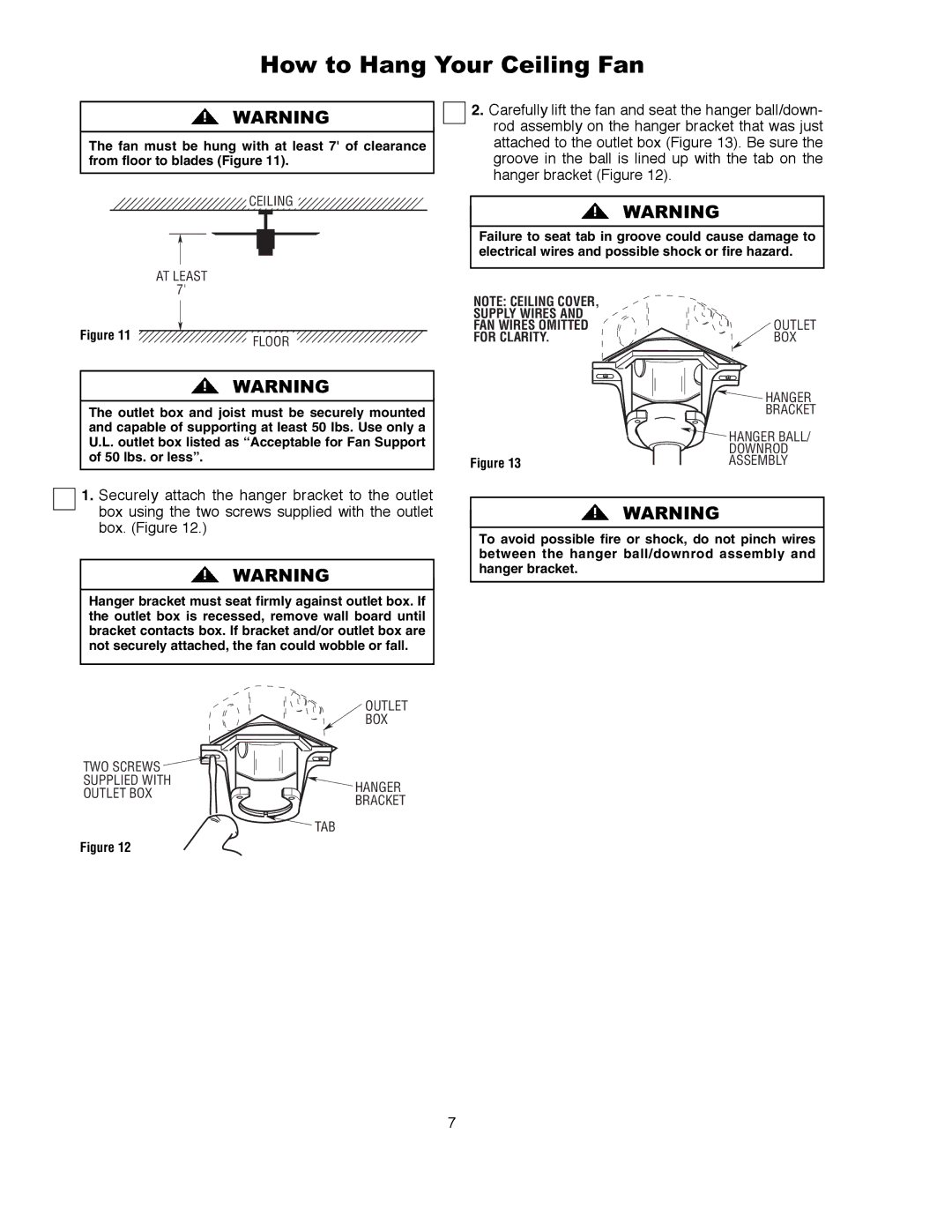 Emerson CF980MBX 00, CF980MAB 00 warranty How to Hang Your Ceiling Fan, Assembly 