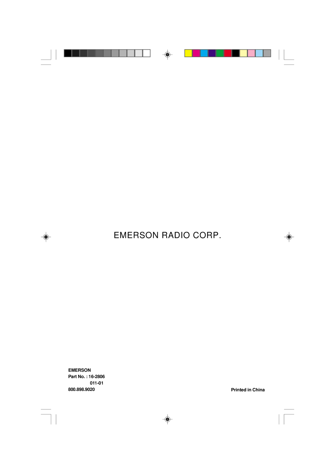 Emerson CK5028 manual Emerson Radio Corp 