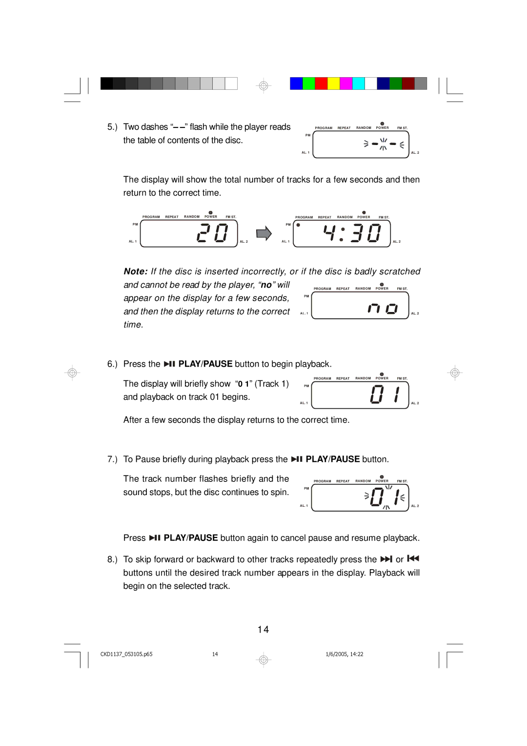 Emerson CKD1137 owner manual Cannot be read by the player, nowill 